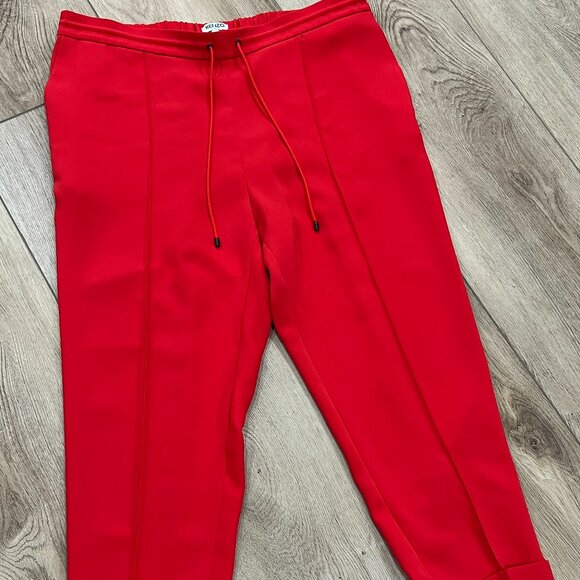 KENZO Red Pleated Trouser Pants sz 40 Medium - Picture 2 of 6